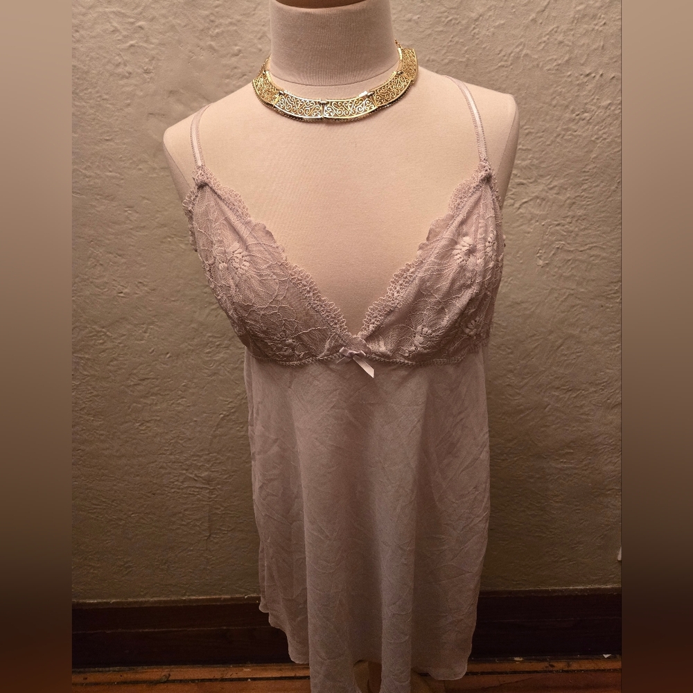 La Vie en Rose Lace Slip Chemise – Soft Pink Lingerie Nightdress